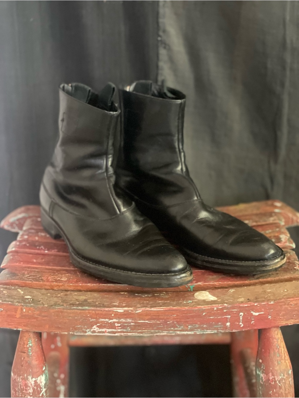Archival Miu Miu 90s Black Leather Boots